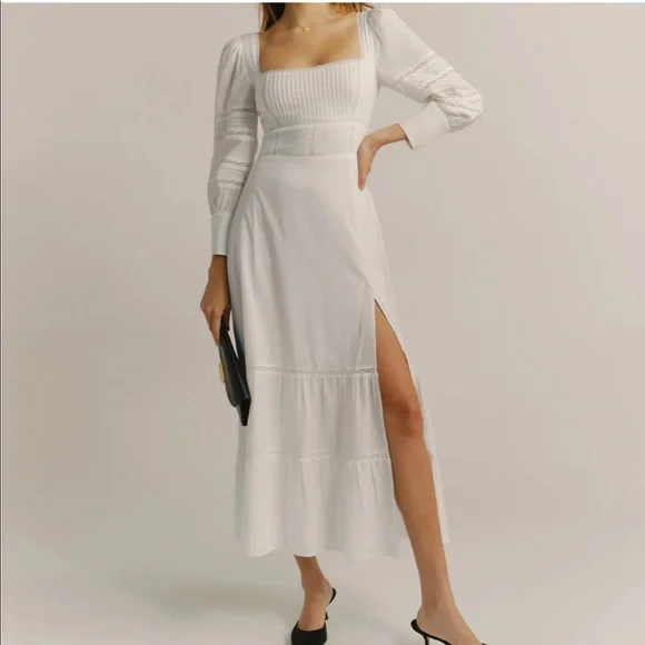 all white off the shoulder dress Chic Long White Off-the-Shoulder Front Split Long Wedding Dress With Detachable Train